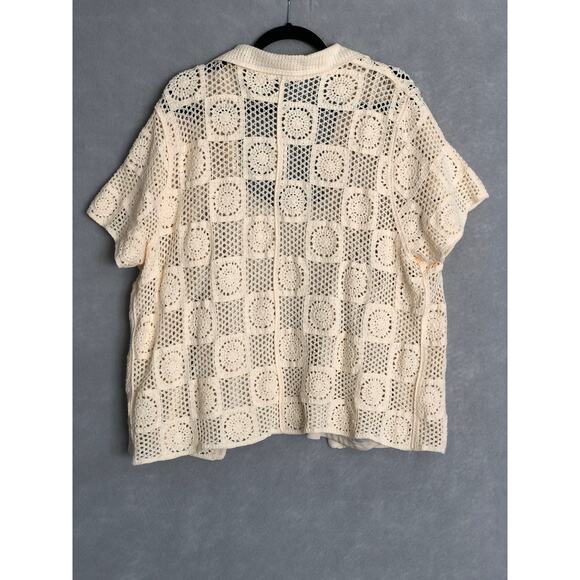 Fever Women's 3X Camisole and Crochet Cardigan Cream NEW - Picture 3 of 7